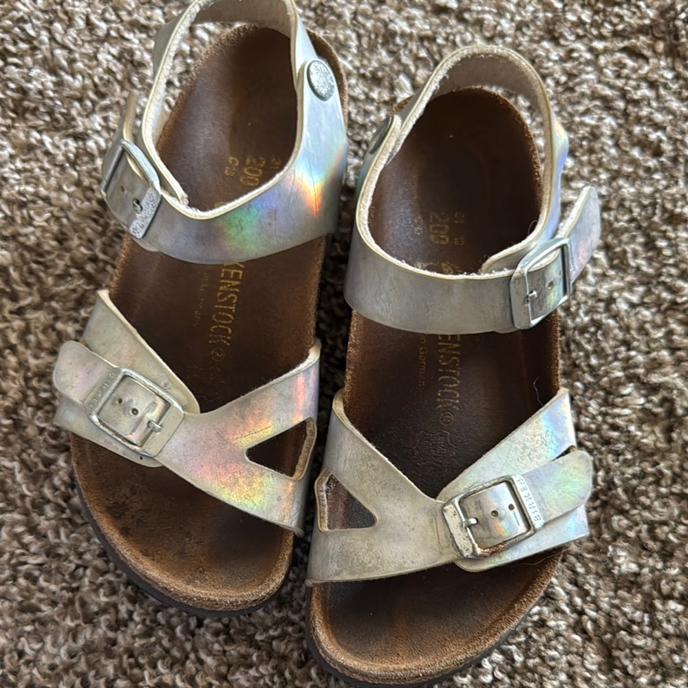 Birkenstock Kids Silver Sandals